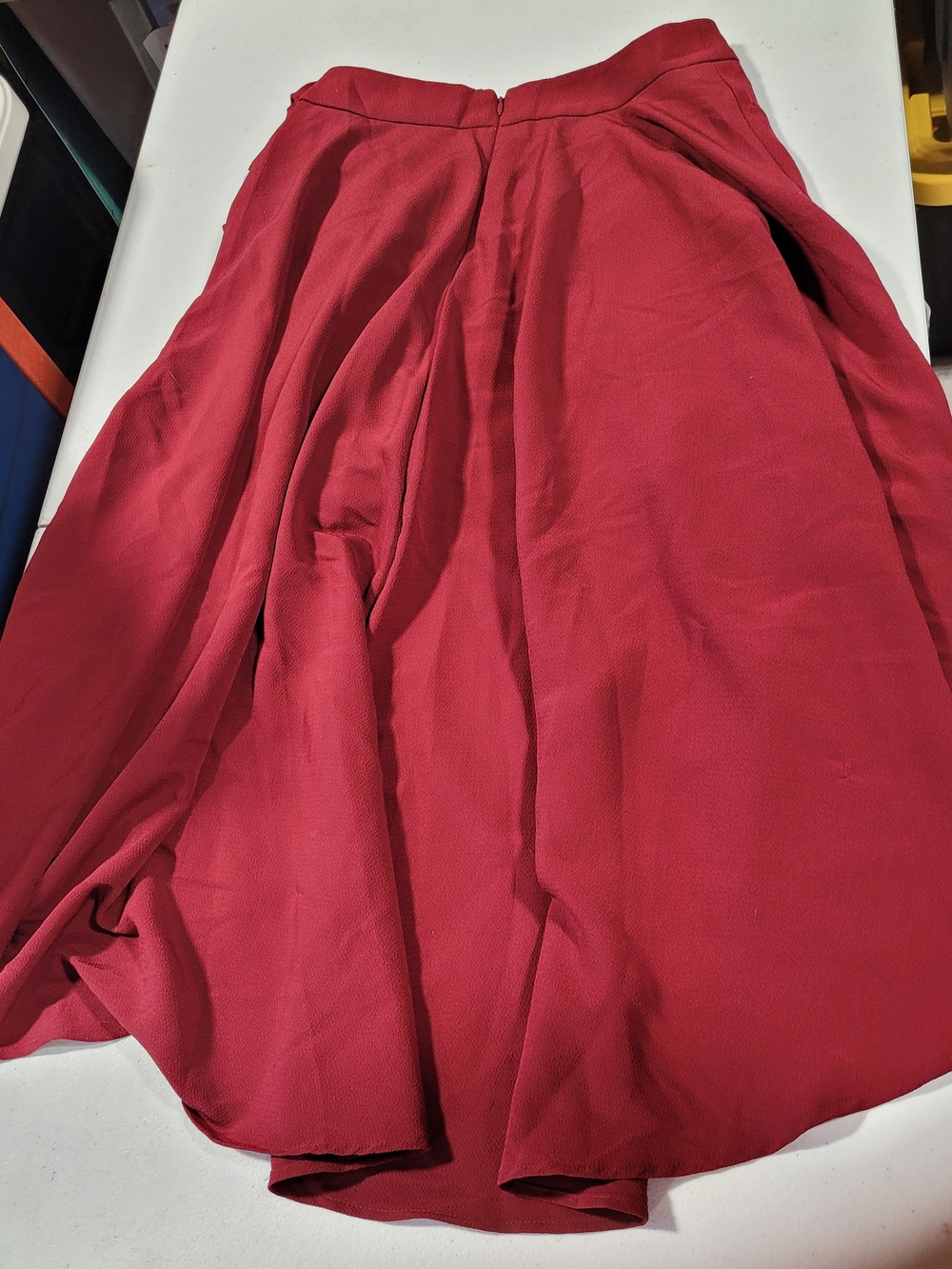 H&M Burgundy Ruffle High-Low Skirt - Picture 3 of 4